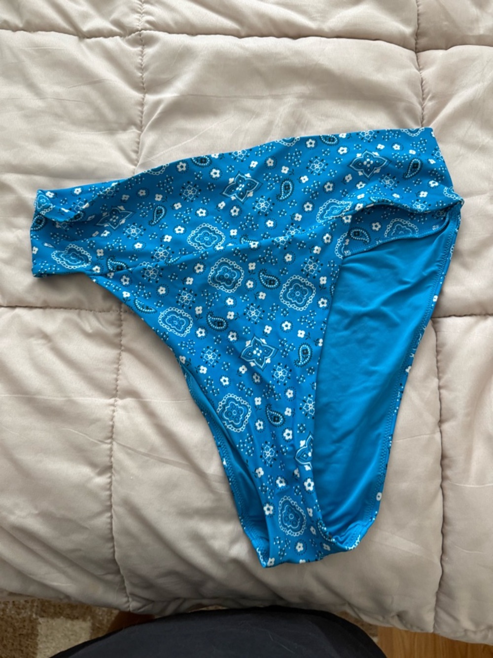 aerie Bright Teal Blue High-Cut Cheeky Bikini Bottoms